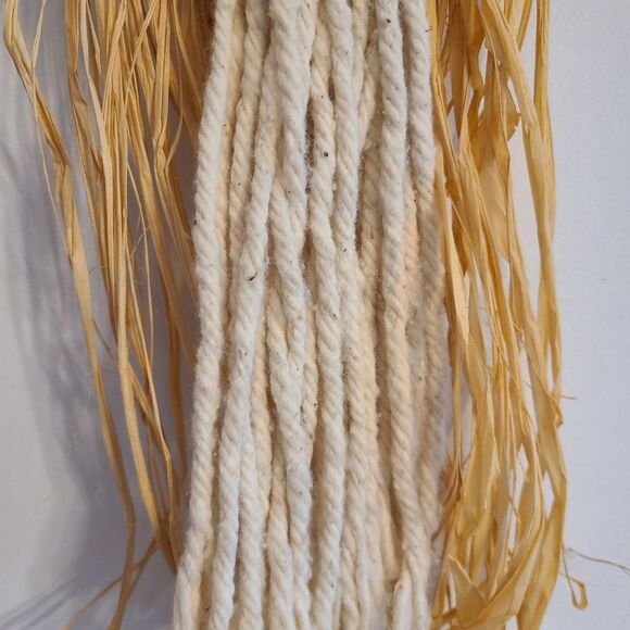 Vintage Handmade Mop Head Yarn Christmas Angel Christmas Holiday Wall Decoration - Picture 8 of 14